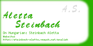 aletta steinbach business card